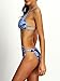 Vintagerose Push Up Swimsuit Tie Dye Swimwear Pin Up Padded Bikini Sets, Blue, Small