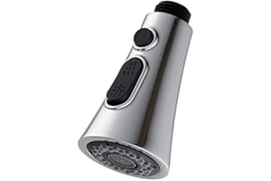 Kitchen Sink Faucet Head 2-Function Pull-Out Spray Head for Bathroom Kitchen Faucet Replacement Part G1/2 Connections, Polish