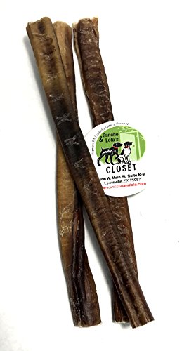 Sancho & Lola's Closet 12-inch USA Charcuterie Style Odor-Free Bully Sticks for Dogs Chef-Prepared Human-Grade Grain-Free Rawhide Free Beef Pizzle Dog Chews