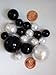 120 Black & White Pearls with Matching Gems - No Hole Jumbo/Assorted Sizes Vase Decorations & Table Scatters - to Float The Pearls Order The Floating Pack Option