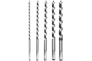 Auger Bit, Extra Long Wood Drill Bit Hex Drill Bits Set 6mm/8mm *230mm in Spiral Stainless Steel for Wood, Block Brick Tile a
