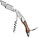 Top Rated Waiter's Corkscrew | Multi-function 3-in-1 Corkscrew, Bottle Opener, Foil Cutter | Efficient Double-Hinge | Steel Reinforced Worm | Sharp Serrated Foil Cutter | Premium Rosewood