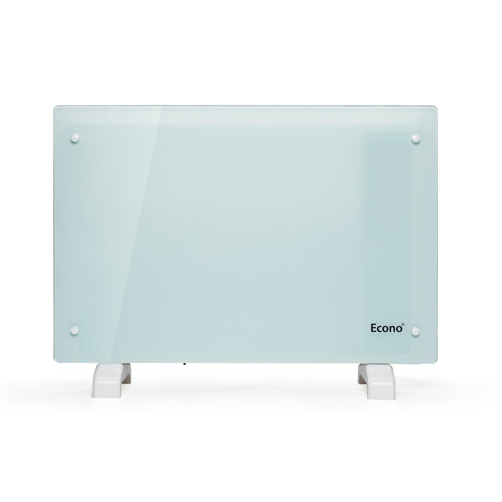 Econo® 24hr Timer White Glass Panel Electric Heater Portable Free