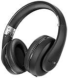 Sentey Wired Headphones Warp Pro Black Rubber Painting LS-4422 Over-the-Ear with Detachable 3.5mm In-Line Microphone audio cable and Carrying Case for Music Running Gaming Headset Men Woman Kids