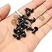 JETEHO 100 pcs Plastic Safety Eyes Solid Black Eyes with Washers for Bear Doll Puppet Plush Animal (10mm)