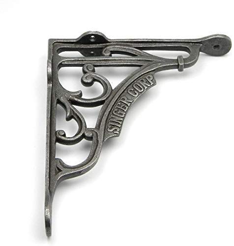B B&M - Pair of Shelf Brackets Singer Corp Antique Cast Iron 6'' x 6''