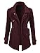 RubyK Womens Double Breasted Pea Coat Jacket with Pockets