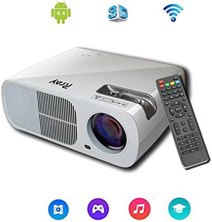 Rray 2600lumens HD WIFI Android 4.4 System Home Theater Projector LED Cinema Support HDMI VGA AV USB for Home Cinema Theater Child Games