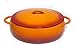 GURO Cast Iron Enamel Coated Oval Dome Casserole / Dutch Oven, Orange, 8.45QT / 8Liter