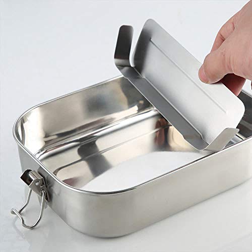 Loohome Edelstahl Brotdose Bento Boxen 1400ml, Herausnehmbarer Abschnitt Gesunde und Umweltfreundliche