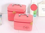 HOYOFO Makeup Case for Women Cosmetic Storage Box Makeup Train Case (2 Bags/set)