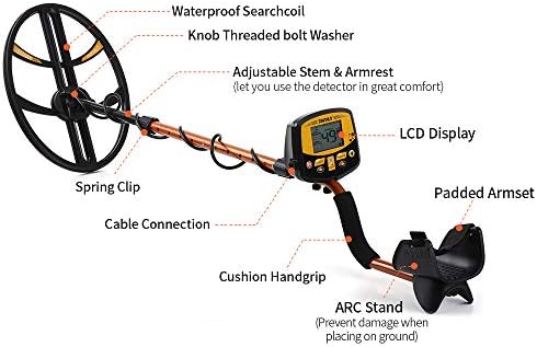 SHIJING Detector de Metales subterráneo Profesional de Alta ...