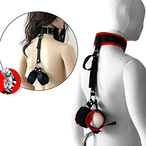 Bondage Restraints Set Kit for Bed and Under Bed Sex Play SM Bondage Toy Gear Handcuff Collar Rope Strap On Harness for Women Couples Lesbian Female