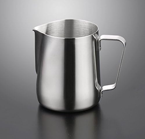 Wooinhome 12 Oz Stainless Steel Creamer Frothing Pitcher for Espresso Coffee Machine and Cappuccino Latte Making