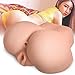 Realistic Sex Doll Male Masturbator with Vagina and Anal, 3D Realistic Adult Toy for Men Adult Love Toy with Lifelike Pocket Ass Virgin Vagina 2 Openings Fleshlike Skin Toys for Man