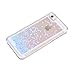 iPhone 5S Liquid Case,iPhone 5 Liquid Case,Ruky Flowing Liquid Floating Fashion Bling Glitter Love Heart Case Cover for iPhone 5S 5 - (Blue)