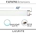 LUXRITE F32T8/765 32W 48 Inch T8 Fluorescent Tube Light Bulb, 6500K Daylight White, 2650 Lumens, G13 Medium Bi-Pin Base, LR20735, 2-Pack