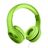New! LilGadgets Connect+ PRO Kids Premium Volume Limited Wired Headphones with SharePort (Children) - Green