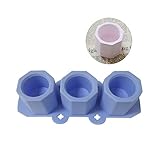 Johlycao Polygonal Plant Flower Pot Silicone Mold, DIY Candlestick Concrete Flower Pot Mold Easy to Remove Cement Holder Tool for Home Crafts Decorations (A)