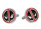 Main Street 24/7 Marvel Comics DEADPOOL Logo Metal/Enamel CUFFLINKS