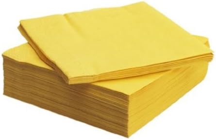 IKEA FANTASTISK Paper Napkin, Yellow (100) by Fantatisk
