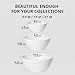 LIFVER Non Slip Serving Bowl Set, Ceramic Mixing Bowls, 0.6 Quart, 1.4 Quart, 3.1 Quart, Spiral Pattern, Set of 3, White