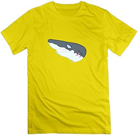 Wonderful Moseq Slouchy Shark Head T Shirts Crew Neck Short-Sleeves Cotton For Man