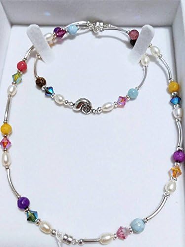 3 in 1 Swarovski and Gemstone Sterling Silver Multi-color set
