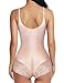SHAPERX Body Shaper Open Bust Girdle Fajas Bodysuit Zipper Closure Firm Control Lace Panty Shapewear, SZ20171-Beige-M