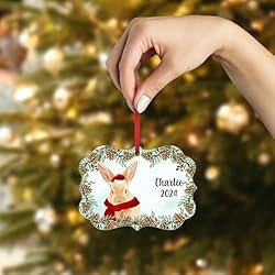 Baby Golden Rabbit Christmas Ornament 2024