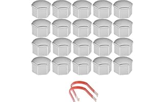 SHIBEIPARTS 17MM Chrome Wheel Lug NUT Bolt Cover CAPS FIT for Mercedes VW Skoda Audi BMW with Removal Tools