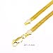 metaltree98 Men's Women's Flat Flexible Shine Herringbone Chain Necklace 14kt Gold Plated sized 20