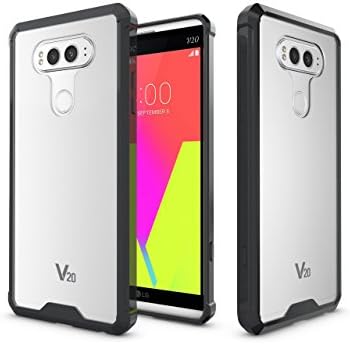 ARSUE LG V20 Case, Slim Transparent Shock-Absorption Bumper and Anti-Scratch Clear Back Protective Cover for LG V20 - Black