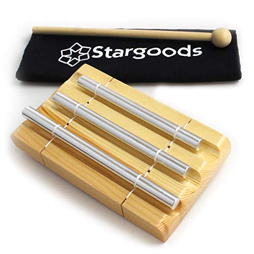Energy Chime Three Tone with Wooden Percussion Hammer, Classroom Meditation Bell - Thumbnail 2