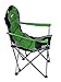 GigaTent Green Folding Camping Chair – Ultra Lightweight Collapsible Quad Padded Lawn Seat with Full Back, Arm Rests, Cup Holder and Shoulder Strap Carrying Bag – Powder Coated Steel Frame