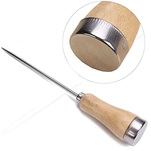 Stainless Steel Ice Pick Punch Crusher with Wooden Handle Kitchen Bar Icing accessory
