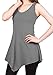 [DRSKIN] WS08 Women Handkerchief Hem Tank Tunic Top (XL, Gray)