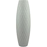 Stonebriar Beach Nostalgia Large Weathered Pale Ocean Wood Vase, Light Blue