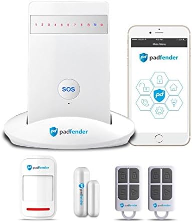 Padfender Wireless Home Security Alarm System DIY Starter Kit Alarm SIM Card Included