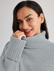 LILLUSORY Women's Turtleneck Long Sleeve Oversized