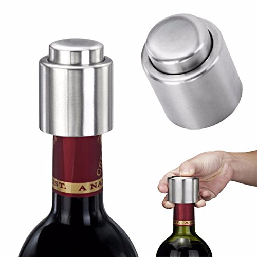 Stainless Steel Wine Bottle Sealer, Vacuum Sealed Wine Bottle & Champagne Sealer, Stopper, Preserver, Keep Your Wine Fresh