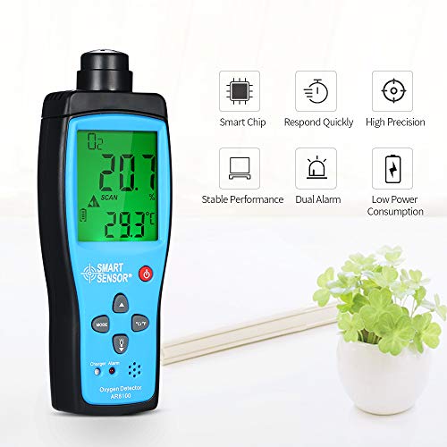 Oxygen Meter, KKmoon Oxygen Meter Digital Portable Automotive O2 Gas Tester Monitor Detector Handheld Oxygen Meter - Thumbnail 2