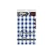 Grandipity 12 Pack Premium Disposable Plastic Picnic Tablecloth 54 Inch. x 108 Inch. Decorative Rectangle Table Cover - Blue Checkered Gingham