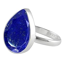SURYAGEMS Pear Shape Faceted Natural Lapis Lazuli