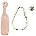 Rush Body Screw Lock Clip Large Brass Key Chain with Leather Holder