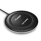 Fast Wireless Charger, PLESON Wireless Charger Cell QI Fast Wireless Charging Pad Stand for Samsung Galaxy S9 Plus S9+ S9 Note 8/5 S8 S8+ S8 Plus S7 Edge S6 Edge Plus,iPhone X 8 Plus 8-No AC Adapter