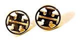 Fashion Gold Round T Studs Earrings