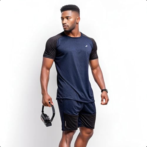 Kit 4 Conjuntos Dry Fit Masculino Academia Fitness Malha Fria | Kit com 4 Peças, Tecido Dry Fit, Malha Fria, Masculino, Academia e Fitness