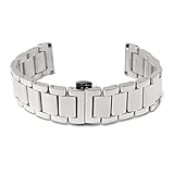 BABAN 18-24mm Stainless Steel Wrist Watch Band Strap Double Clasp Bracelet