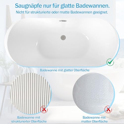 Crossing King Bubble Mat Bathtub, Bathtub Spa Mat for Smooth Surfaces, Improved Machine, 6 Speed Levels for Bubbles, Cushion and Remote Control for Relaxing (Grey)